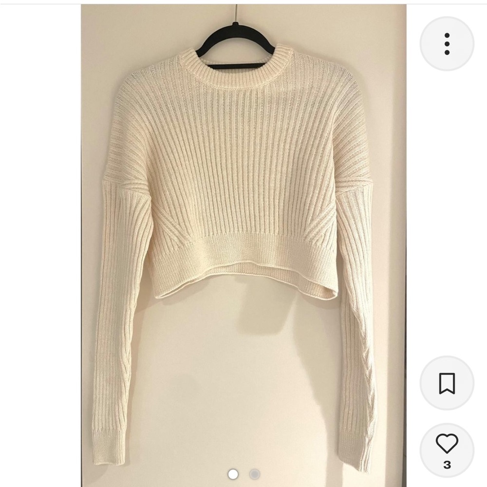 Urban Outfitters Cropped Cream Sweater